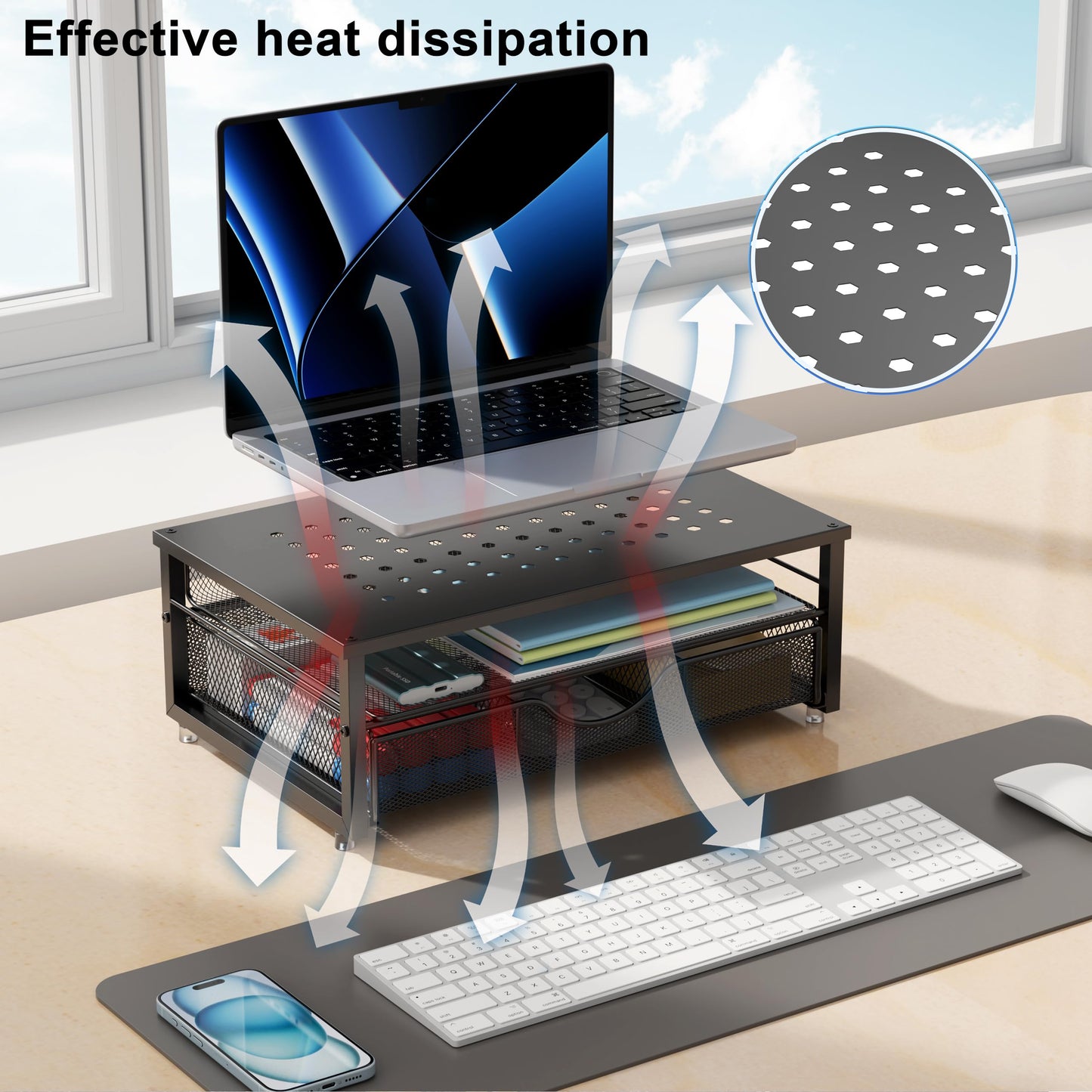 Computer Monitor Stand Riser, Desk Organizers and Accessories