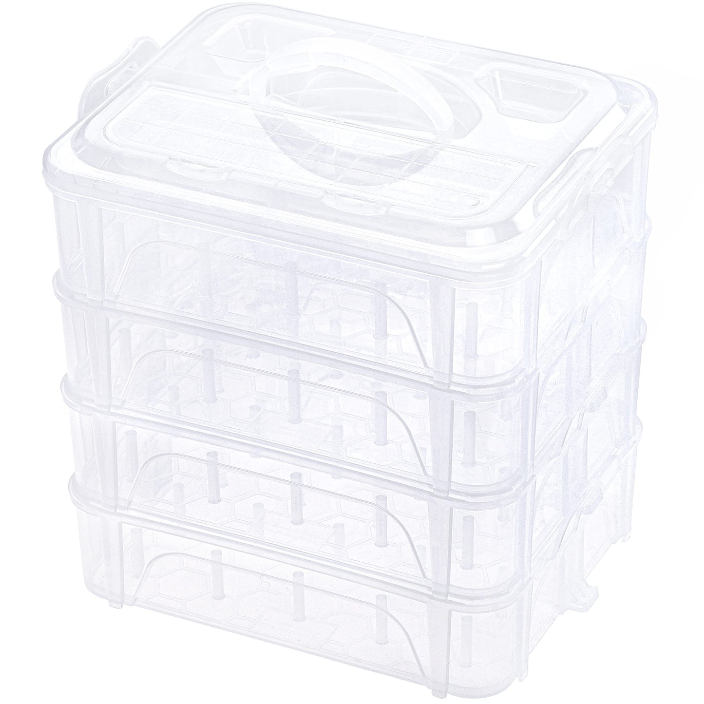New brothread 4 Layers Stackable Clear Storage Box/Organizer- spools