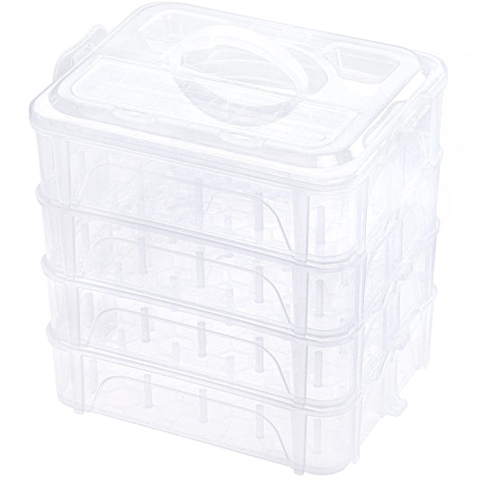 New brothread 4 Layers Stackable Clear Storage Box/Organizer- spools
