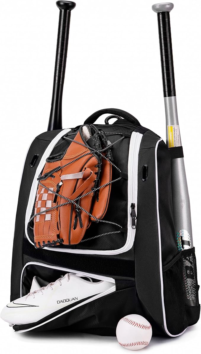 Youth Baseball Bag-Baseball Backpack for T-Ball & Softball Equipment with Fence Hook