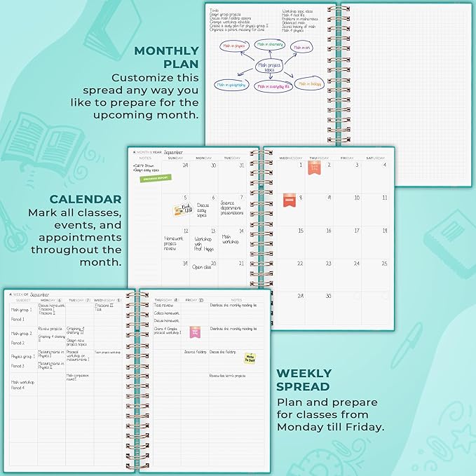 Planner Spiral- Calendar and Lesson Plans