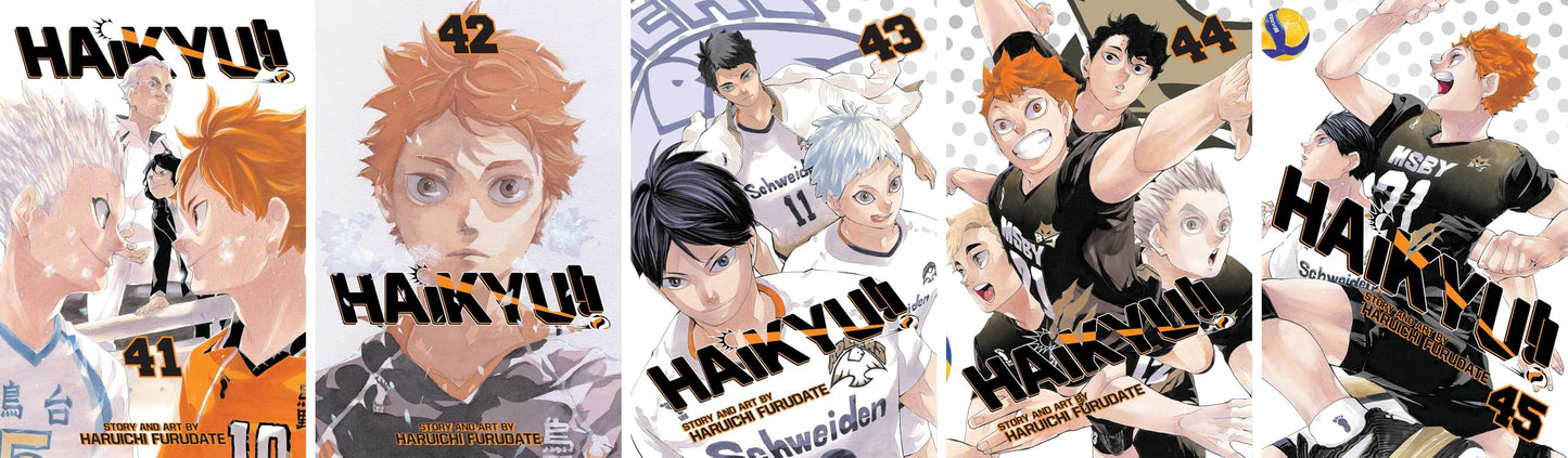 Haikyu!! Series, Complete (Vol. 1-45) Manga Set, by Haruichi Furudate (45 Books)