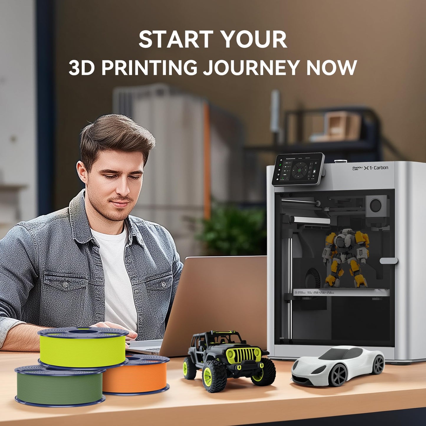 3D Printer Filament Bundle Muticolor, PLA Filament 1.75mm