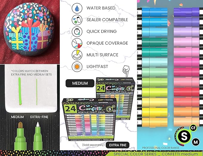 Tooli-Art- Confetti - Acrylic Paint Pens