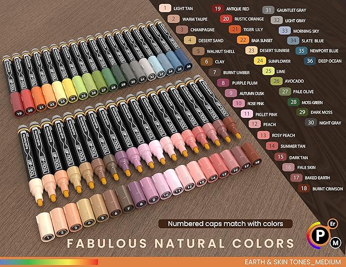 Tooli-Art- Natural- Medium- Acrylic Paint Pens