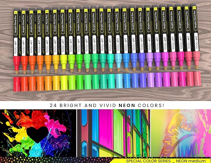 Tooli-Art- Neon - Acrylic Paint Pens