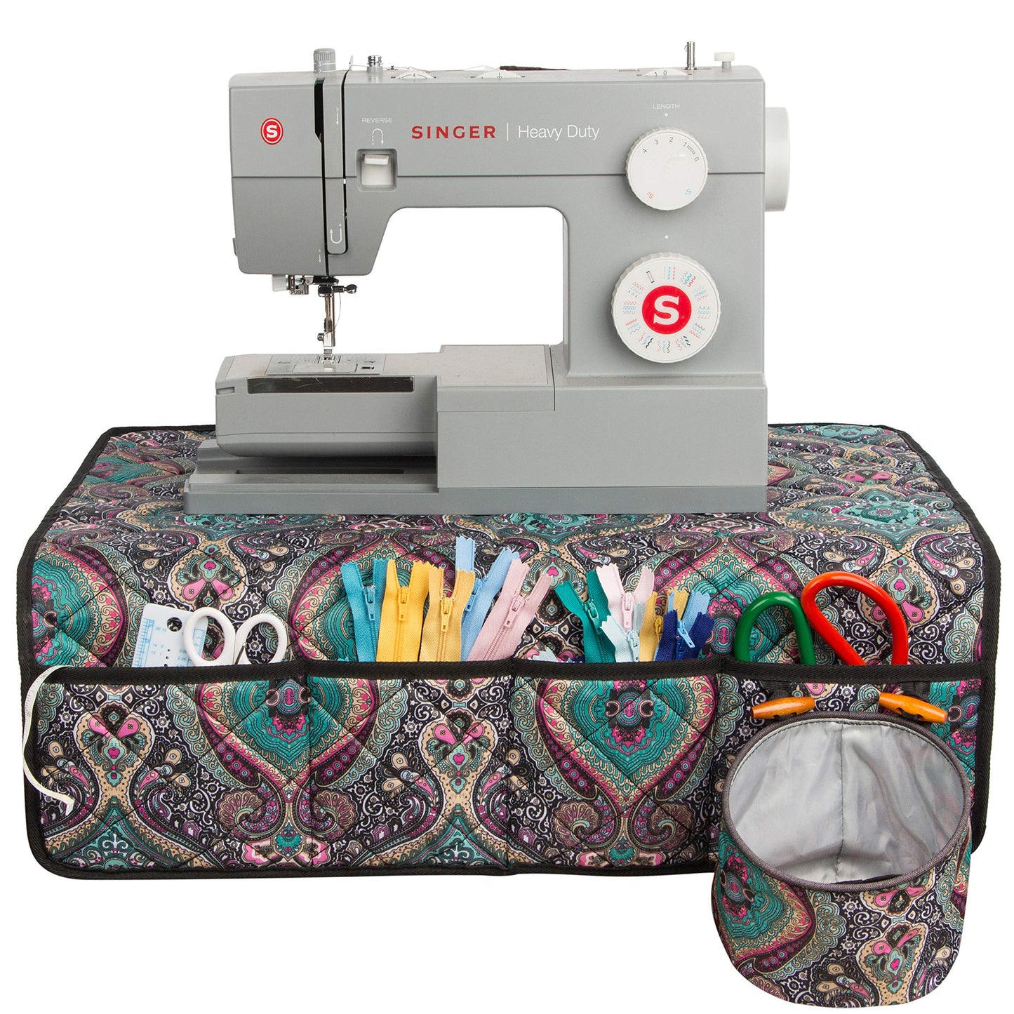 Sewing Machine Pad for Table with Pockets