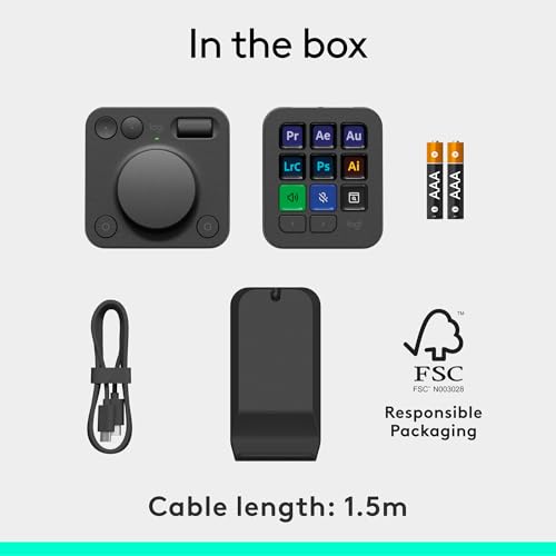Logitech MX Creative Console, 9 Customizable LCD Keys,