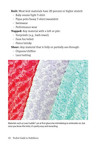 Pocket Guide to Stabilizers: Carry-Along Reference Guide (Landauer) 4x6 Sewing Reference for Tear-Away, Cut-Away, Wash-Away, Heat-Away, and Specialty Stabilizers; Choose the Right One for Each Project