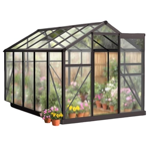 6x10 FT Greenhouse for Outdoors, Polycarbonate Heavy Duty Green House
