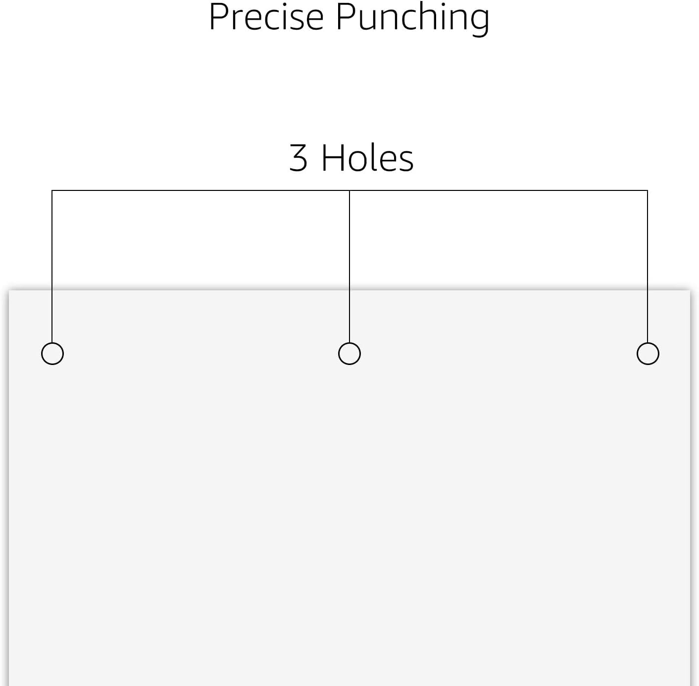 3 Hole Punch, 10 Sheet Capacity, Black, Easy-Clean Tray