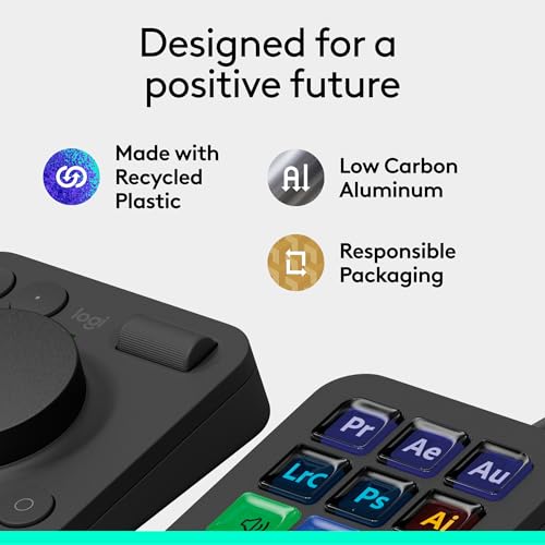 Logitech MX Creative Console, 9 Customizable LCD Keys,