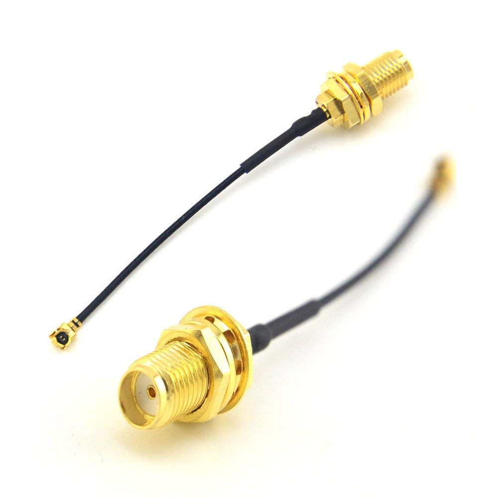 HiLetgo 5pcs U.FL-1 to SMA Female Pigtail Antenna Wi-Fi Coaxial Low Loss Cable 6 inch (15cm)