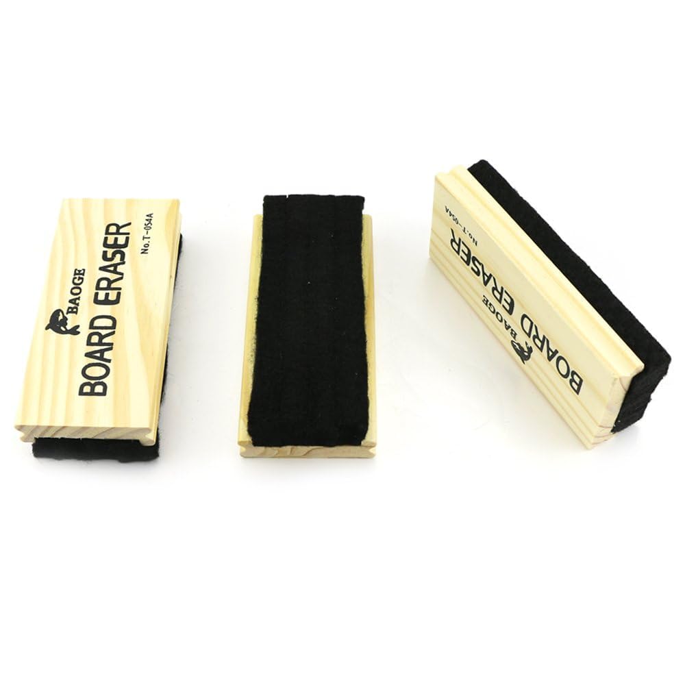 TKOnline 3 Pack Premium Wool Felt Chalkboard Eraser