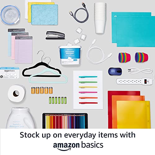Amazon Basics 4-Shelf Steel Wire Storage Shelves for Garage, Adjustable Metal Shelving Unit, 200 lbs Per Shelf, 23.2" W x 48" H x 13.4" D, Black