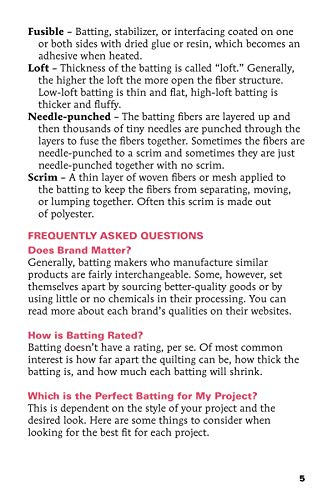Know Your Battings: Carry-Along Reference Guide for Quilters and Sewers