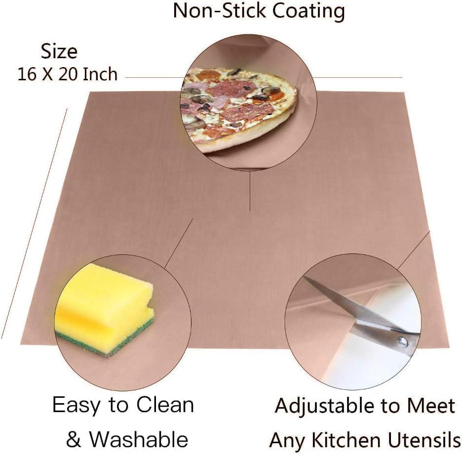 3 Pack PTFE Teflon Sheet for Heat Press Transfer Sheet