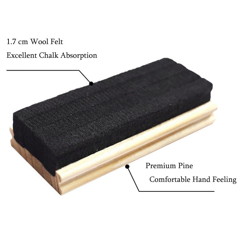 TKOnline 3 Pack Premium Wool Felt Chalkboard Eraser