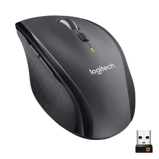 Logitech M705 Marathon Full Size 2.4 GHz Wireless Mouse - Black