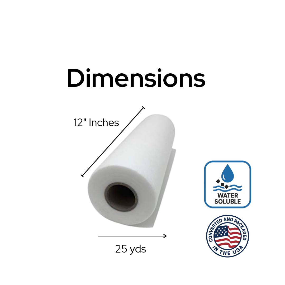 Wash Away Water Soluble Stabilizer 12" x 25 Yd