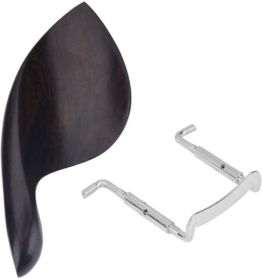 Violin Ebony Chin Rest with Standard Bracket for 3/4 Violin