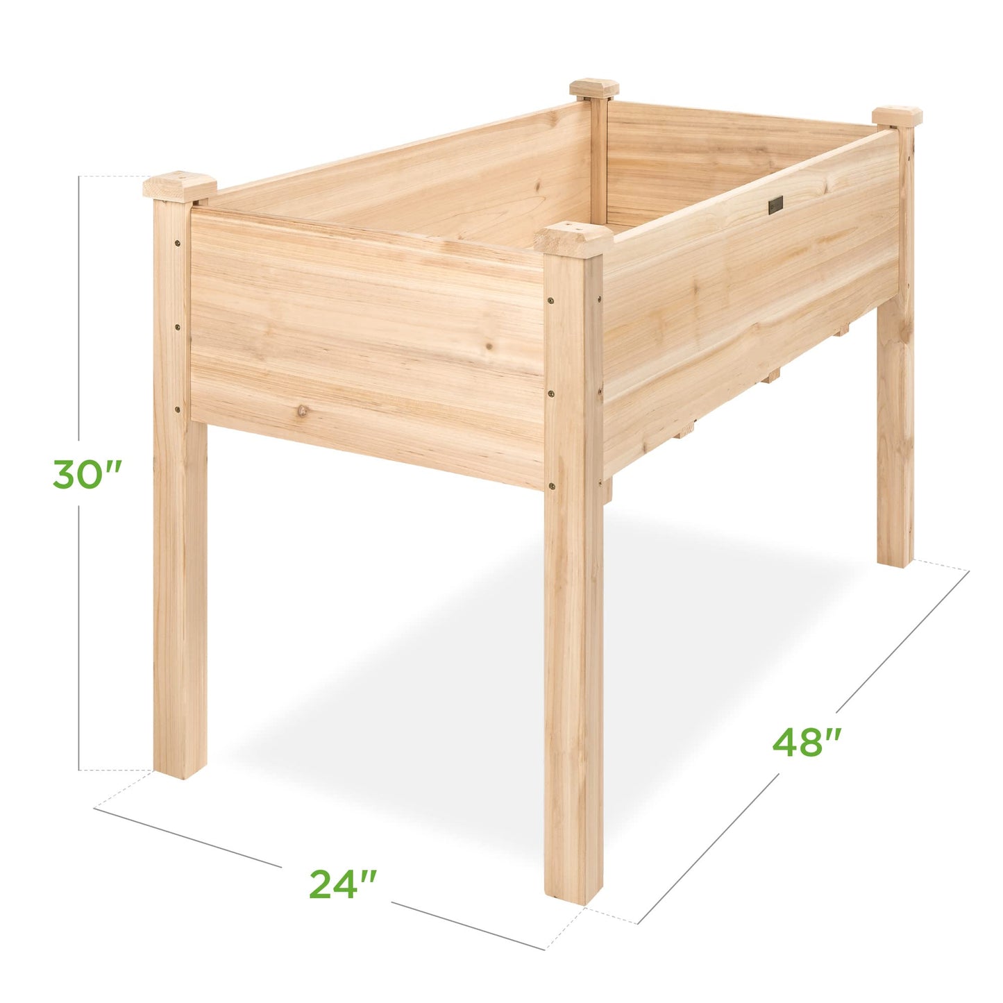 48 x 24 x 30 Inches Raised Garden Bed- Natural