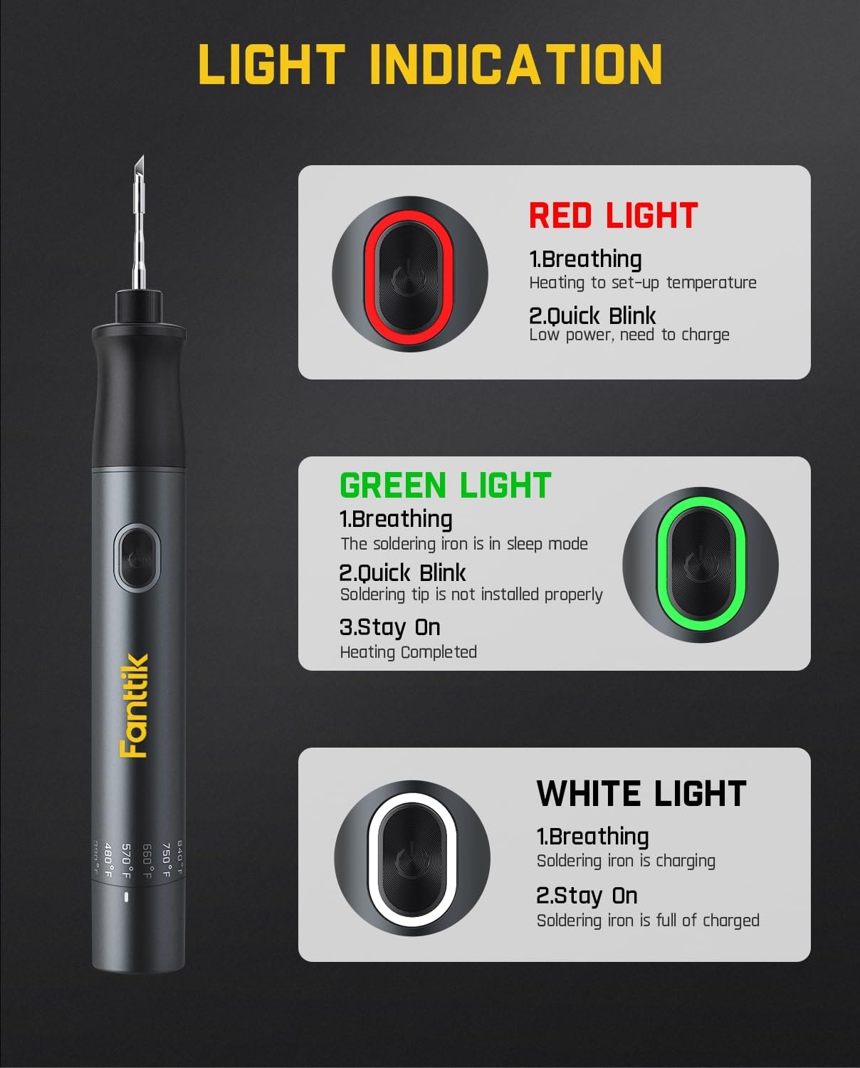 Fanttik T1 Max Soldering Iron Kit, Cordless Soldering Iron
