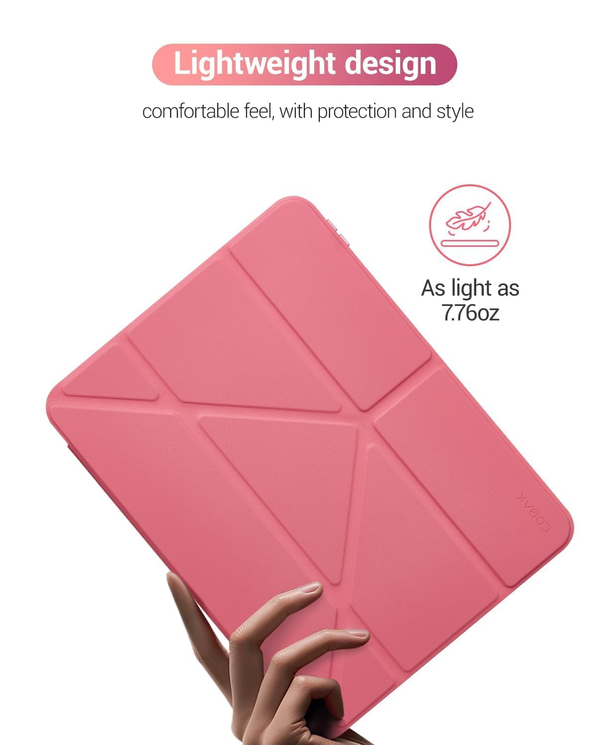 CoBak Case for iPad (A16) 11th Generation, iPad 10th Gen, Pink Glitter