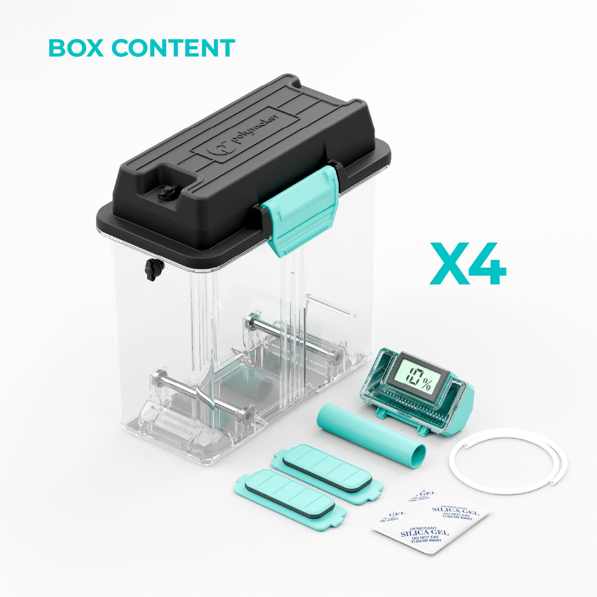 Polymaker Polydryer Filament Storage Box for 1kg PA Nylon PLA PETG, 4-Pack