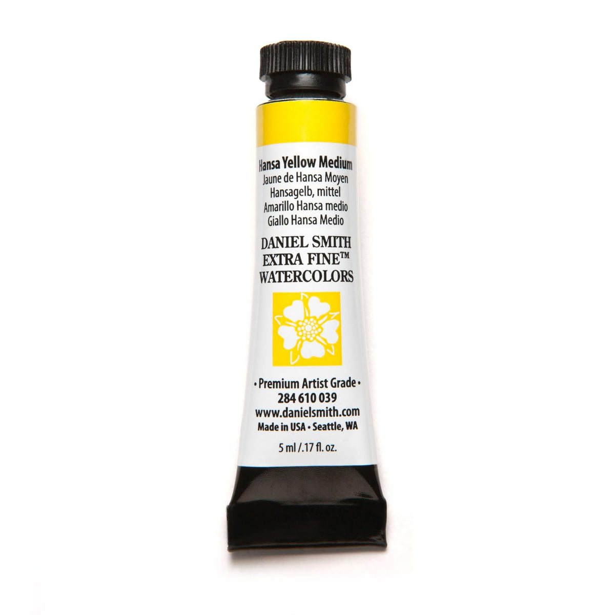 Daniel Smith Extra Fine Watercolor Paint, 5ml Tube, Hansa Yellow Medium, 284610039, 0.17 Fl Oz (Pack of 1)