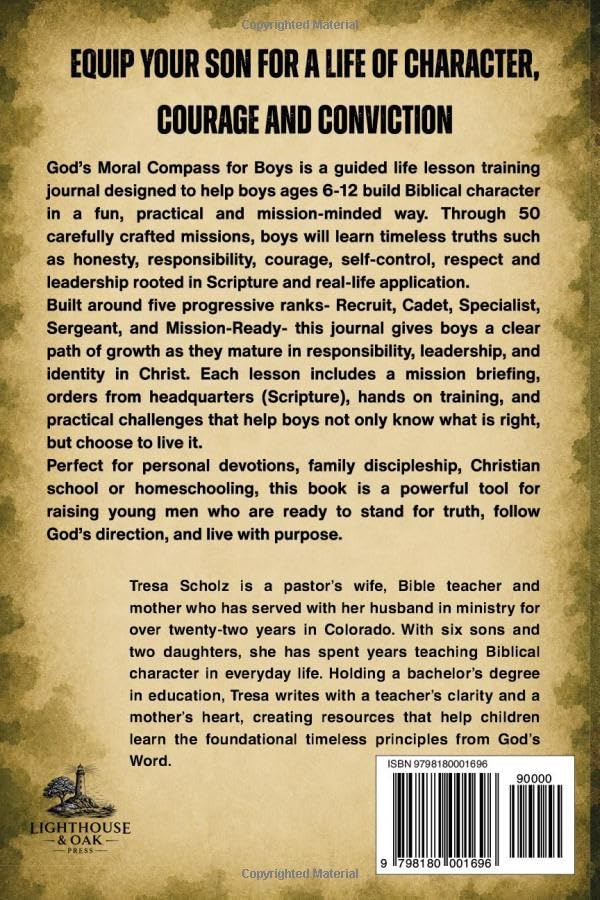God's Moral Compass for Boys: 50 Life Lessons from Scripture to Build Character- paperback