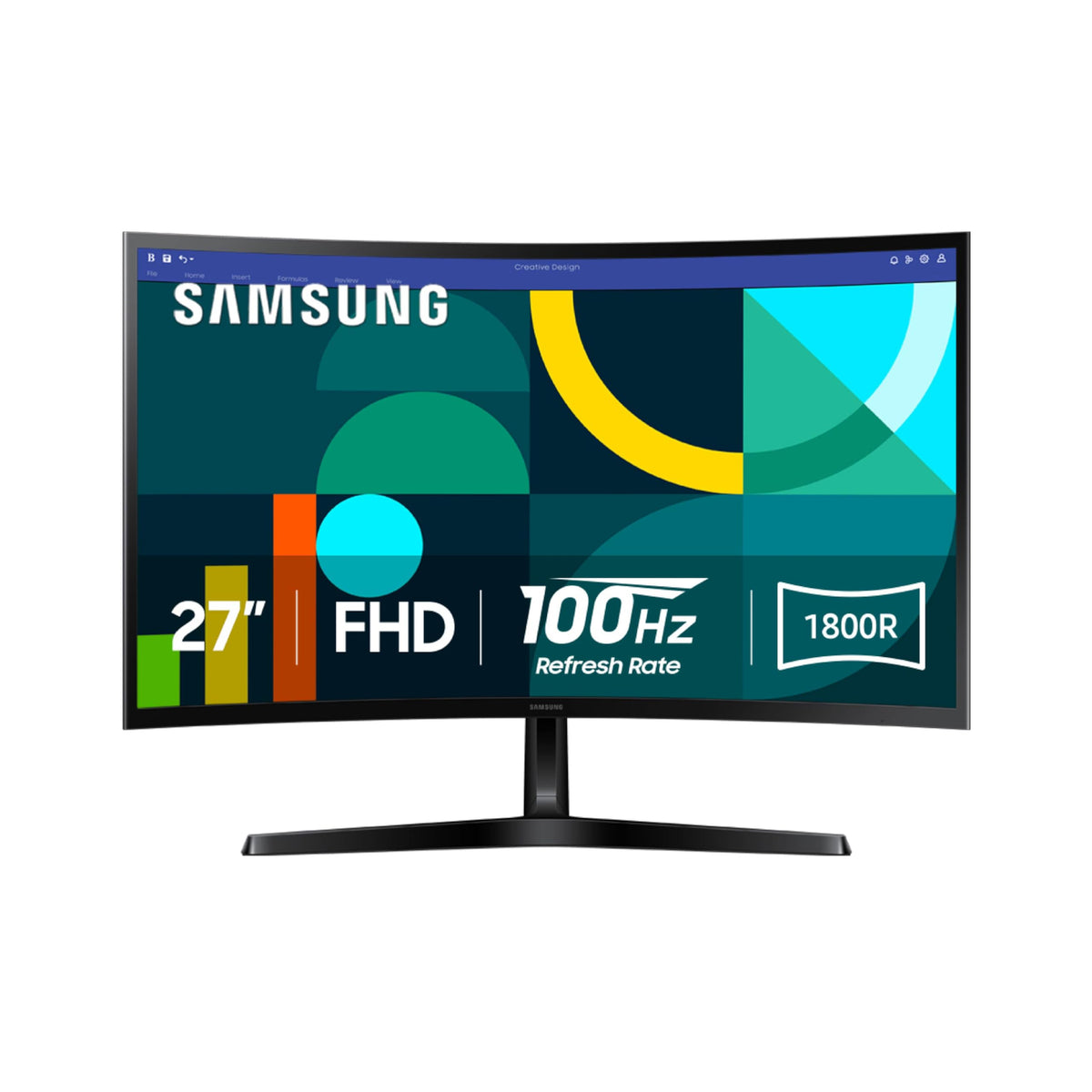 Samsung 27" Essential S3 (S36GD) Series FHD 1800R Curved Computer Monitor