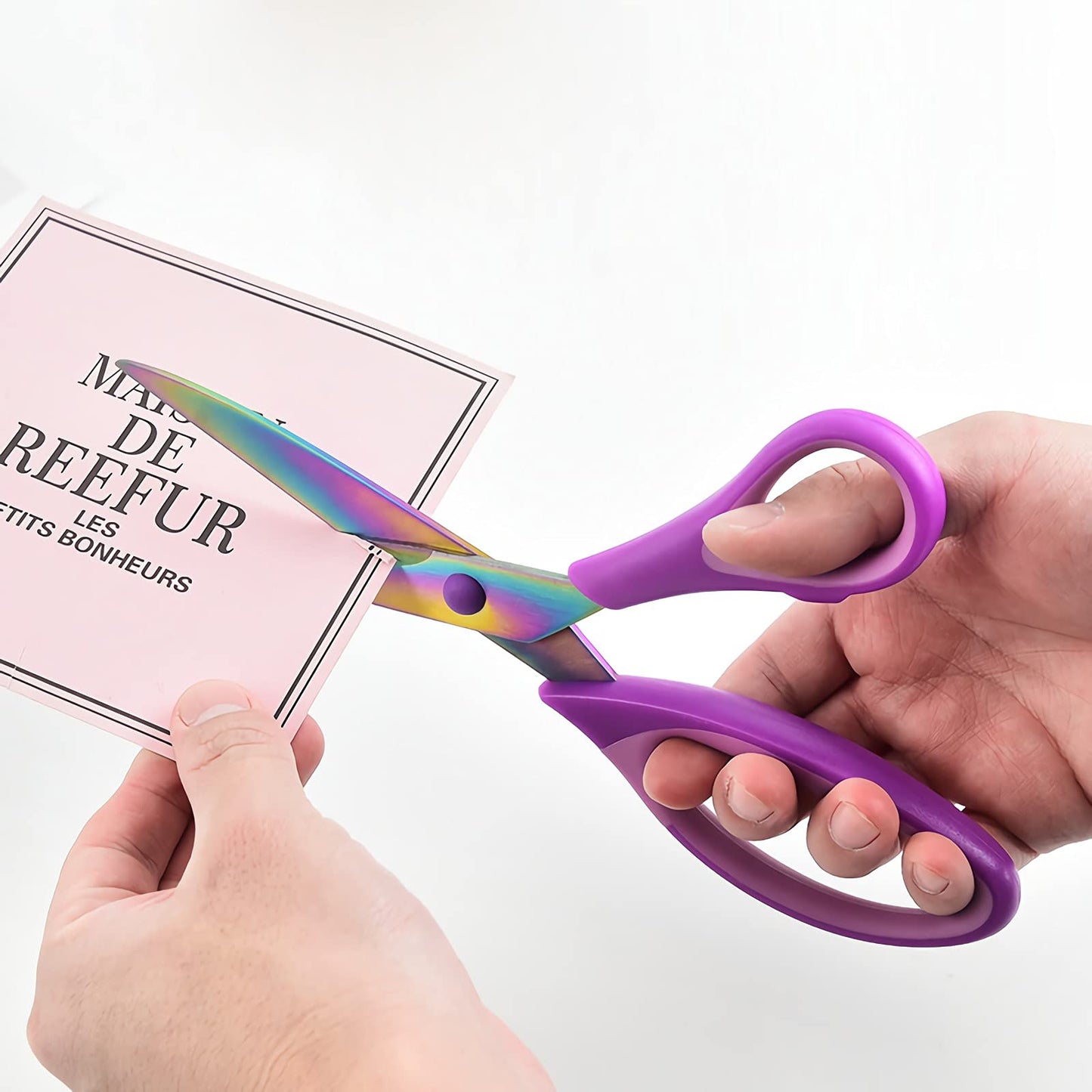 Craft Scissors Set of 3 Pack, Comfort Grip Handle, Purple