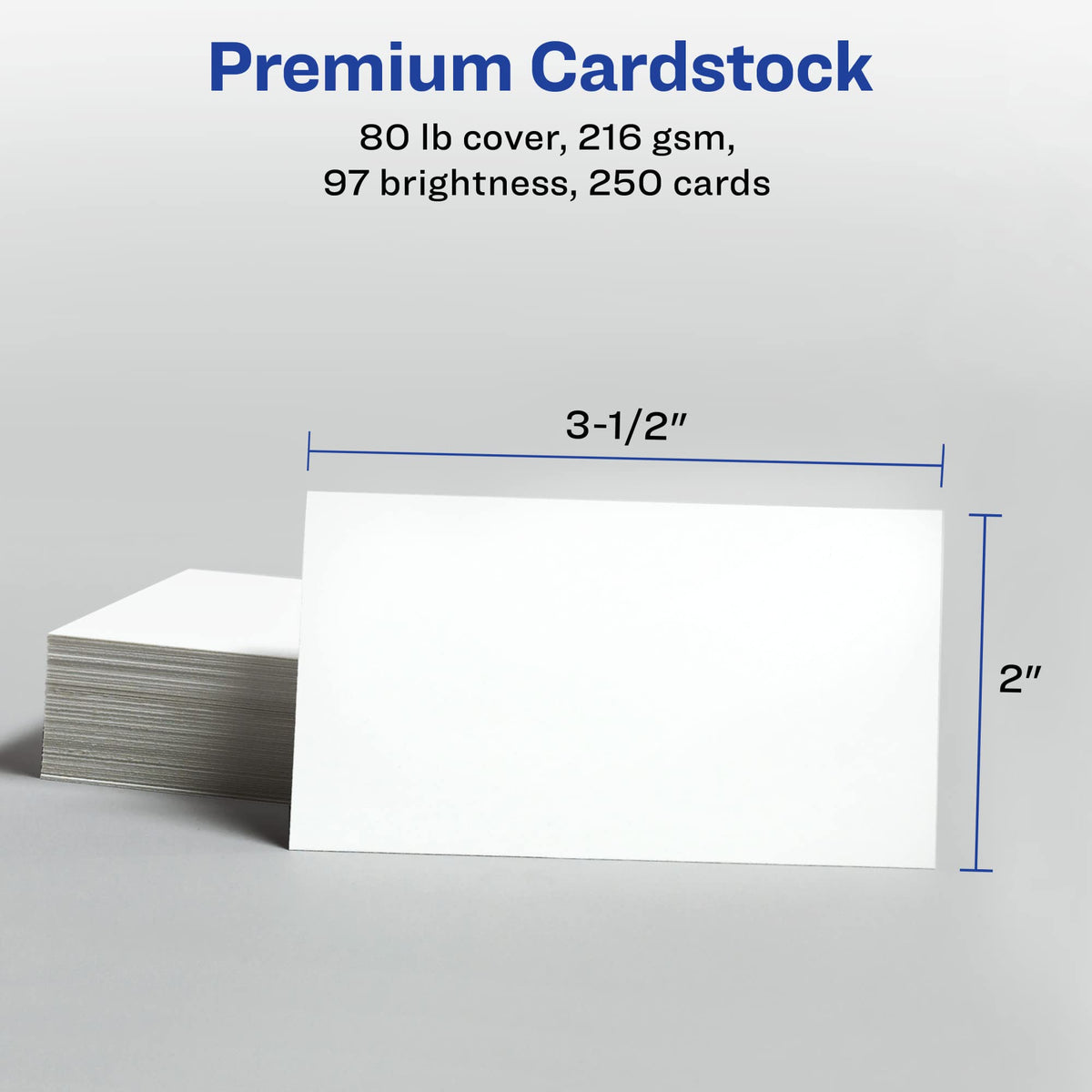 Avery Printable Business Cards with Sure Feed Technology, 2" x 3.5", White, 250 Blank Cards