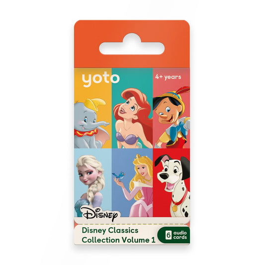 YOTO Disney Classics Collection: Vol. 1 – Kids 6 Audio Cards for Use with Player & Mini All-in-1 Audio Device, Educational Screen-Free Listening with Fun Playtime Bedtime Travel Stories, Ages 4+