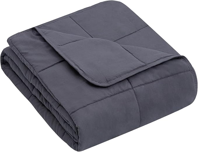 Weighted Blanket- 12 lbs, 48" x 72", Grey