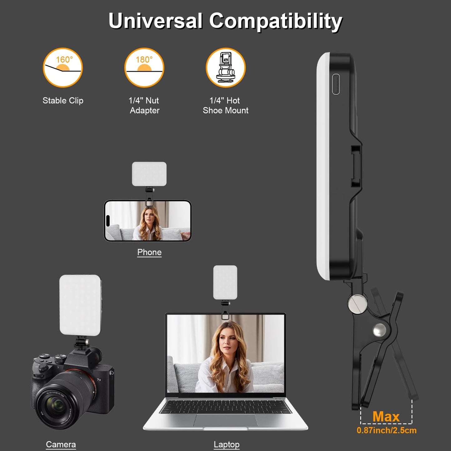 LED Camera Light - Portable Photography Lighting