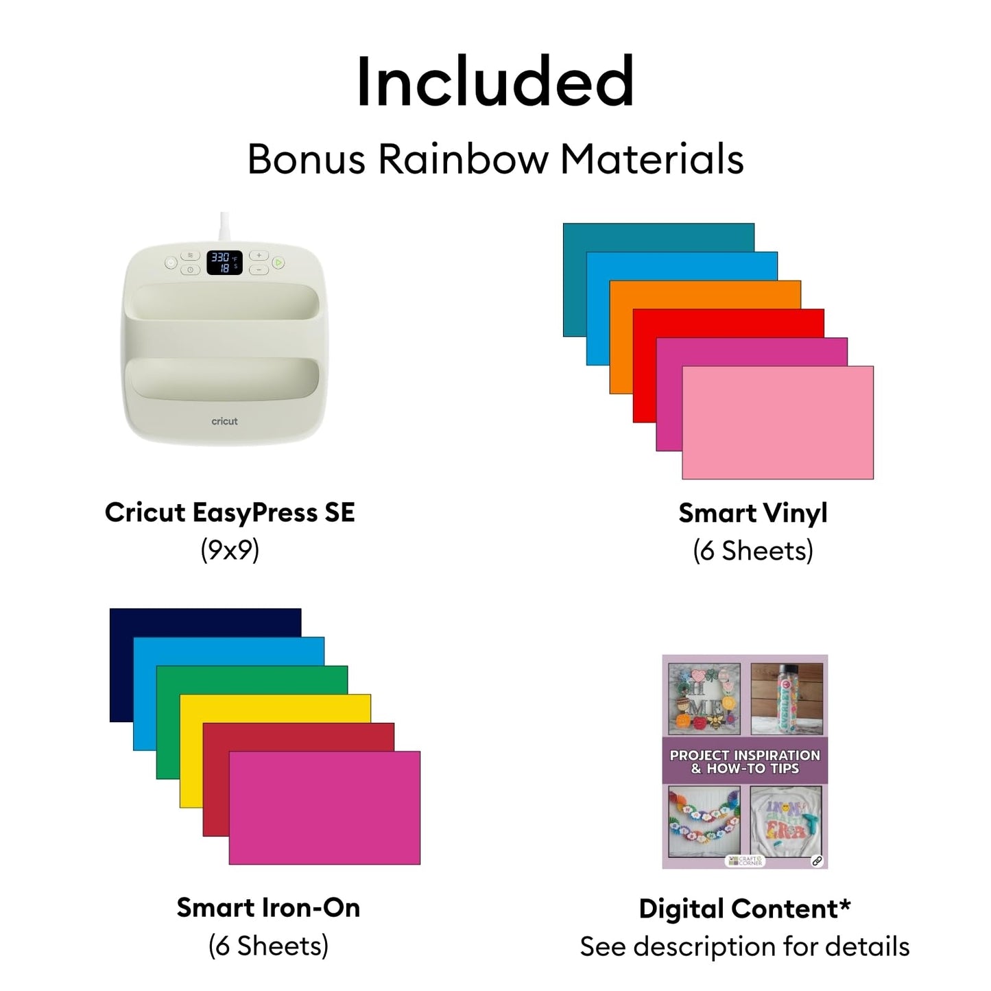 Cricut Explore 5 Rainbow Essential Bundle