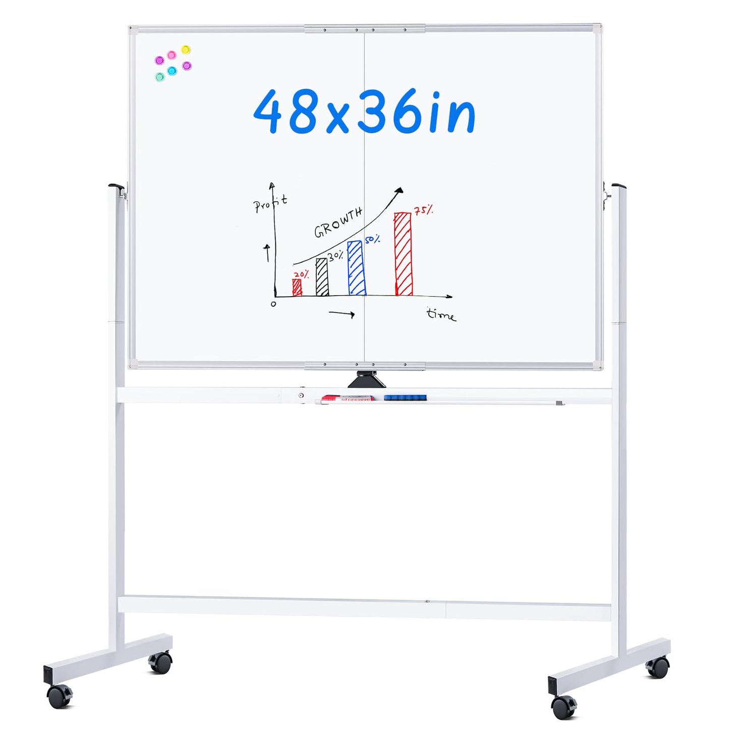 Maxtek Rolling Whiteboard 48 x 36