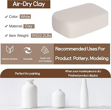 Air-Dry Clay Kit for Pottery Clay