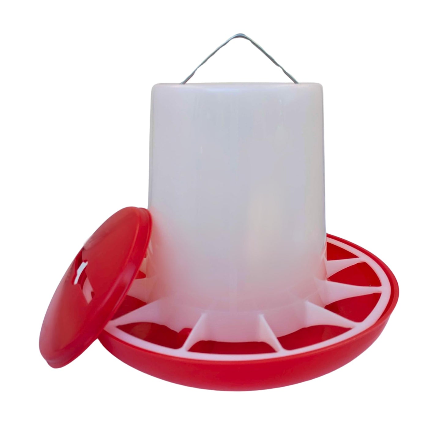 Large Chicken Feeder 11-Pound Capacity for All Poultry | Durable Feeding Container with Carrying Handle