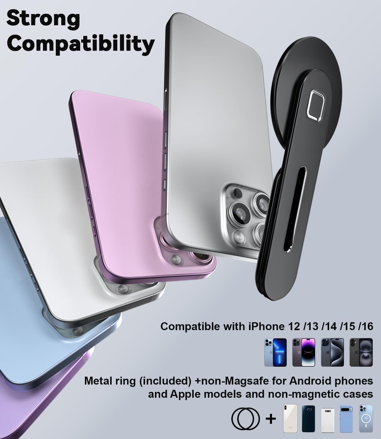 Adjustable Laptop Stand, Magnetic Phone Holder