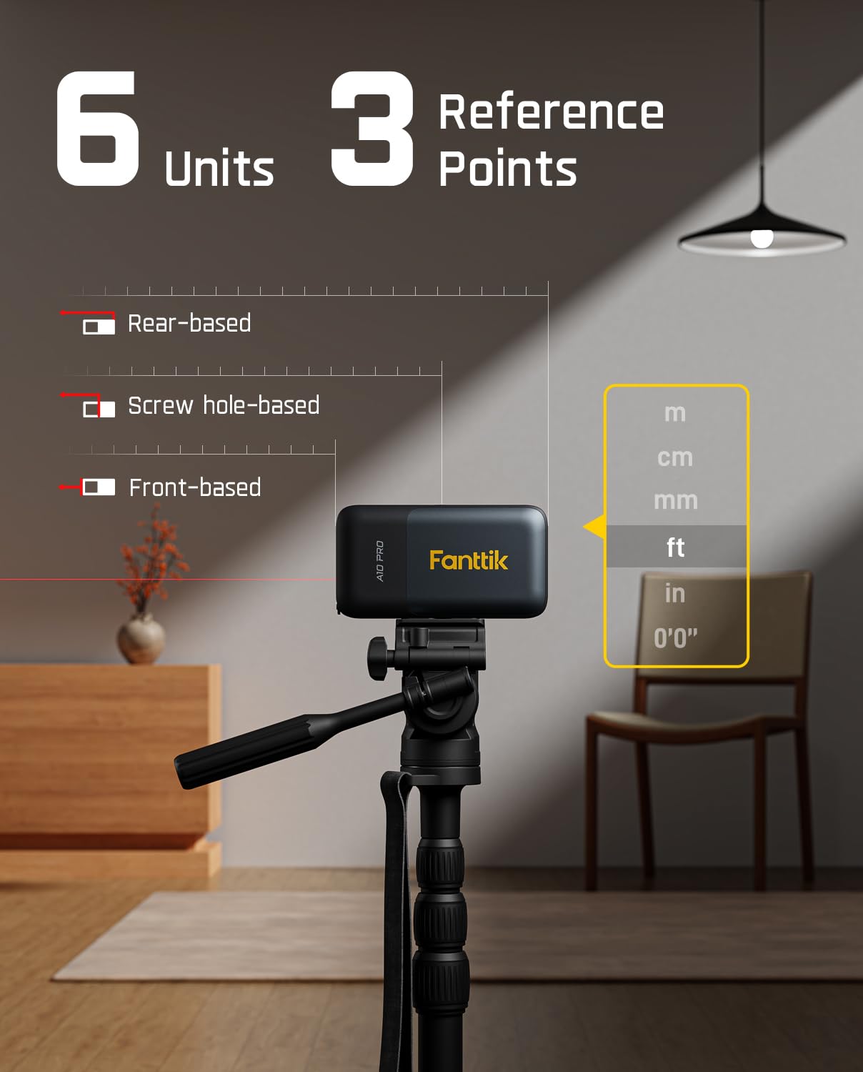 Fanttik A10 Pro 2-in-1 Digital Laser Tape Measure with HD IPS Color Display