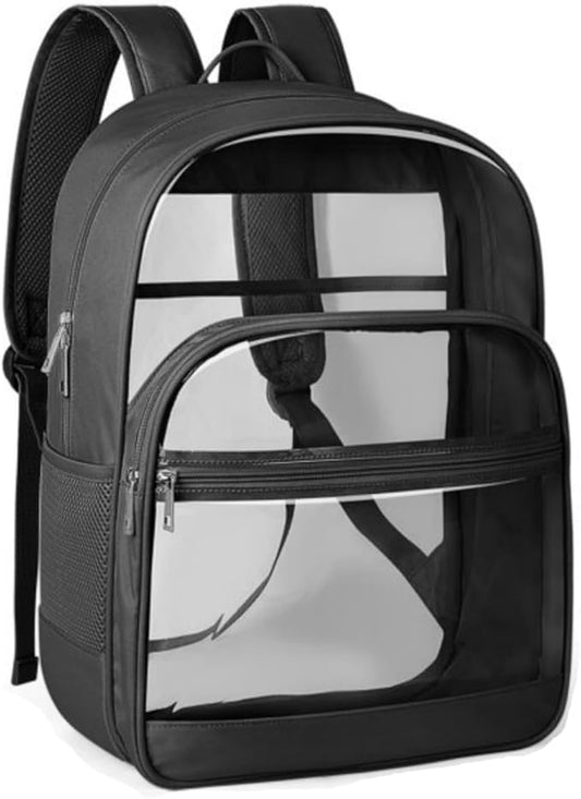 Clear Backpack, Heavy Duty Transparent Bookbag for School