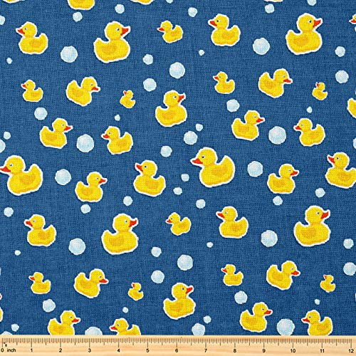 Fabric by The Yard -(Rubber Duck Bubbles Pattern)
