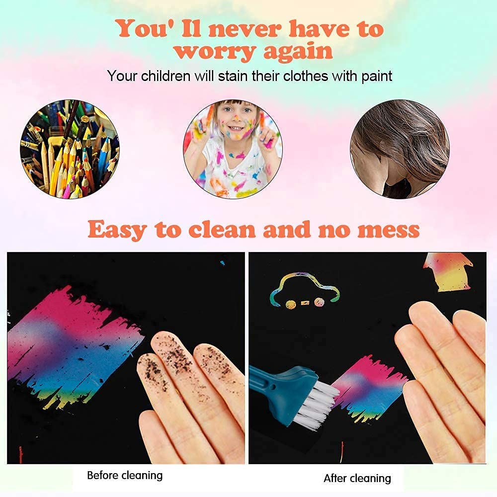 Mocoosy 60 PCS Rainbow Scratch Art Paper