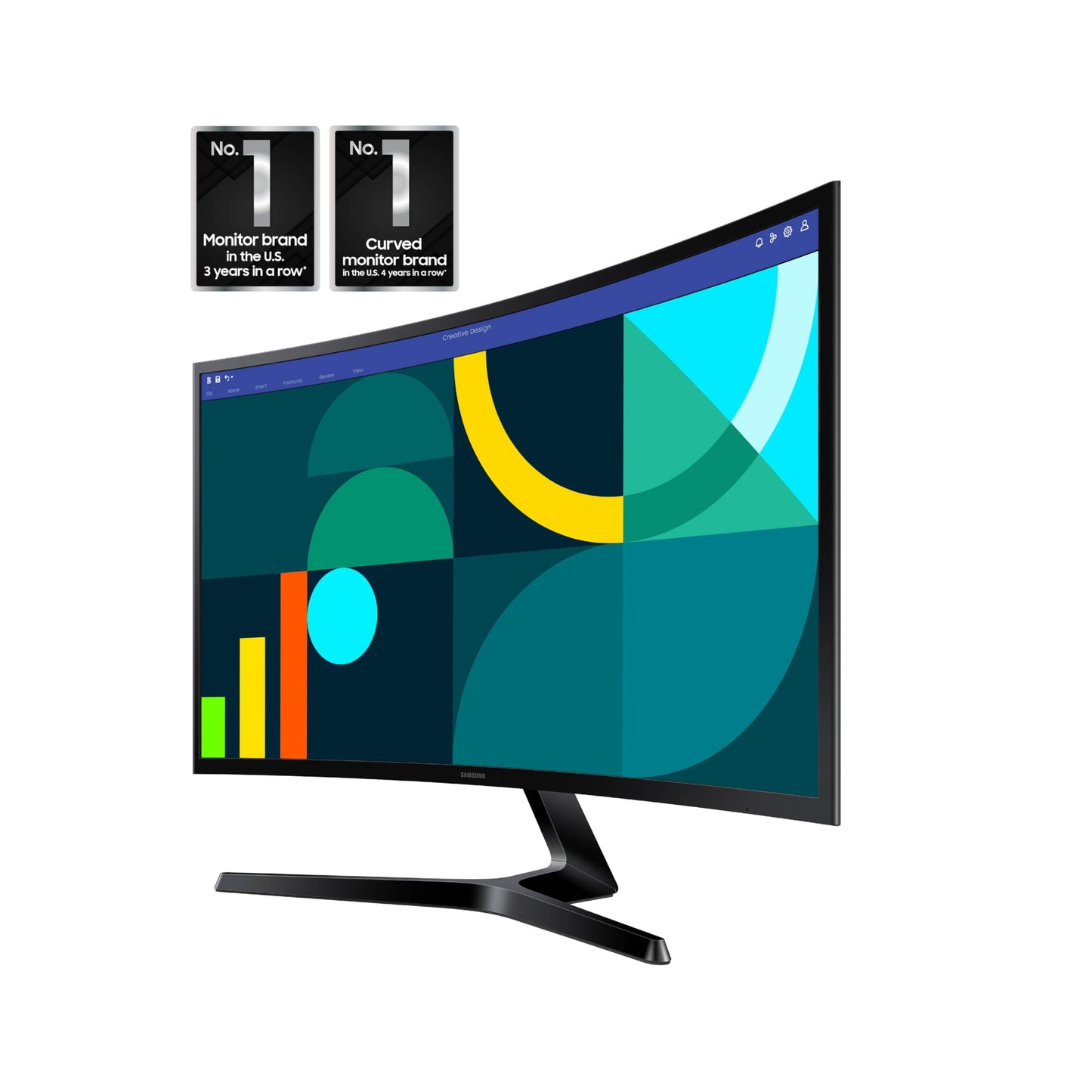 Samsung 27" Essential S3 (S36GD) Series FHD 1800R Curved Computer Monitor