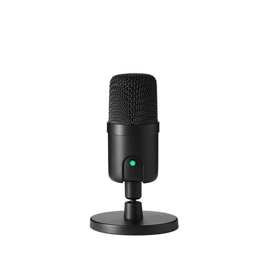 Microphone for PC, 360° Adjustable Stand, Plug and Play, 5.8" x 3.4", Black