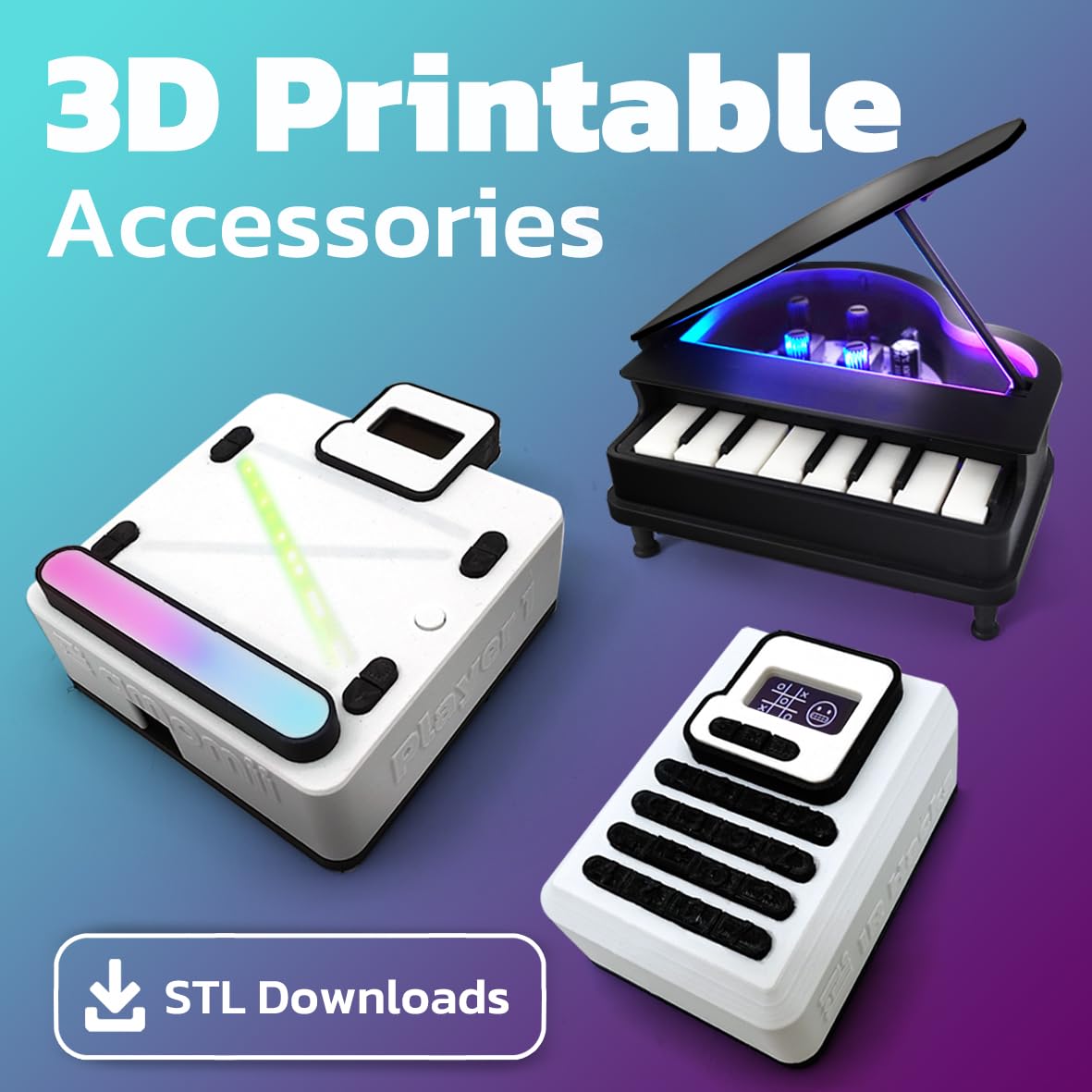 Soldering Practice Kit. Build 3 Gadgets: Digital Piano, Game Console & Keypad. With Arduino Compatible microcontroller, PDF and video tutorials