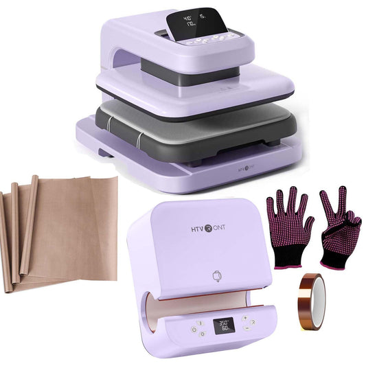HTVRONT Auto Heat Press 2, Auto Tumbler Heat Press Purple